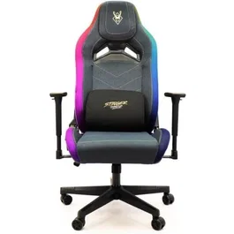 Woxter Silla Gaming Stinger Station Elite GM26-068 LED RGB, Ergonómica, Reposabrazos 2D, Dorada y Plata